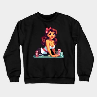 pixelated croupier Crewneck Sweatshirt